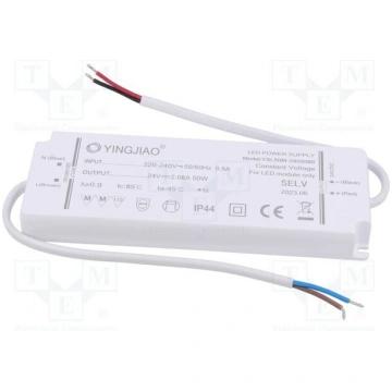 Power supply: switching; LED; 50W; 24VDC; 2.08A; 2