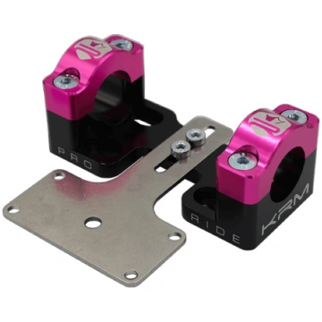 Handlebar Clamps 28mm with dashboard holder KRM bl