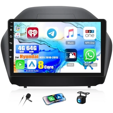 Double DIN Android 15 auto radio Hyundai IX35 2010