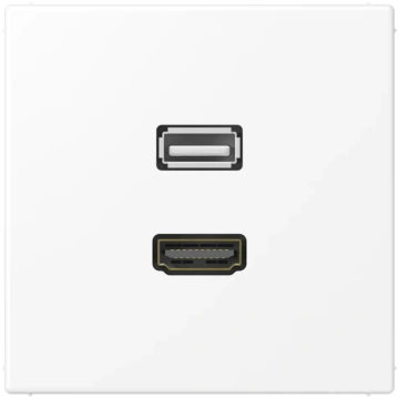 Multivides termināls HDMI / USB 2.0, matēts sniegb