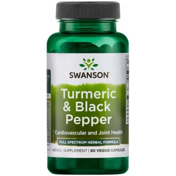 Swanson uztura bagātinātājs Turmeric & Black Peppe