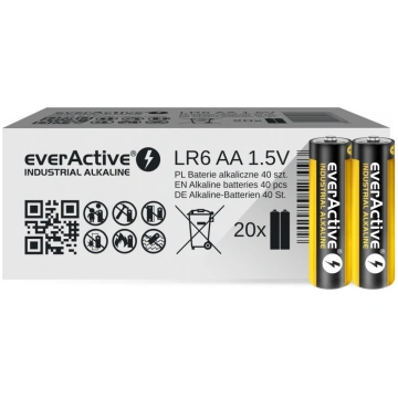 AA baterijas EverActive Industrial Alkaline LR6 40