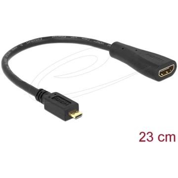 Delock Cable HDMI Micro-D Plug to HDMI-A Socket 23