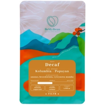 Kawa ziarnista BeMyBean Decaf Kolumbia Popayan Fil