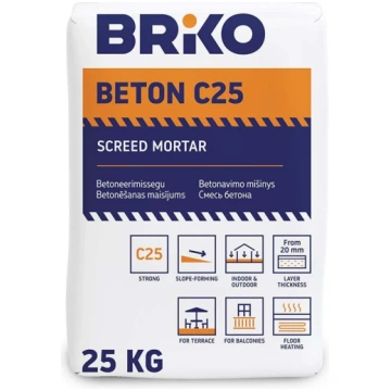 Betons Briko C25, remonta, 25 kg