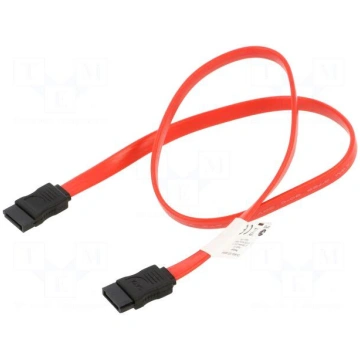 Cable: SATA | SATA plug,both sides | 0.5m | red | 
