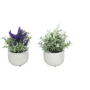 Mākslīgie ziedi lavanda podiņā 15x15x17 cm LITO 84