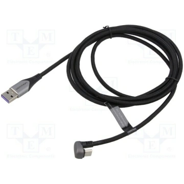 Cable; USB 2.0; USB A plug,USB C angled plug; nick