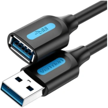 Vention CABLE USB3.0 MALE TO FEMALE/1M BLACK CBHBF