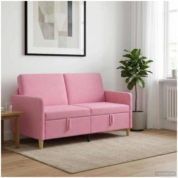Sofas ar uzglabāšanu rozā 152 x 78 x 87 cm poliest
