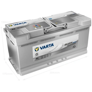 Akumulators VARTA SILVER DYNAMIC AGM XEV, 105AH, 3