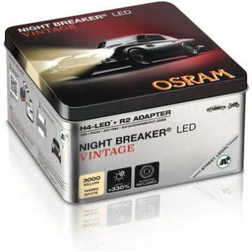 LED gaismas spuldze (kartona kaste 2 gab.) H4/R2 1