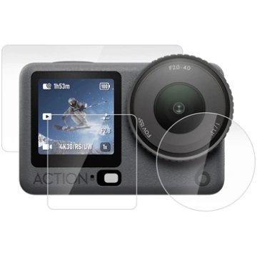 Puluz tempered glass set for DJI Osmo Action 6 (3 