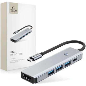Tech-Protect 5in1 HUB adapteris USB-C PD USB-A HDM