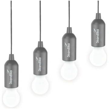 Skandika Narvik kempinga lampa, 4 gabali, LED lamp