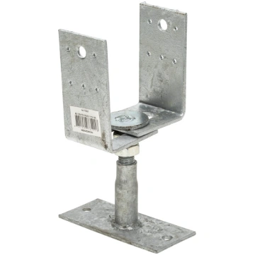 Regulējama staba pamatne 80–120 × 80 mm, ar balsta