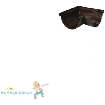 Teknes līkums 90o 70mm iekš. brūns Nicol 01854