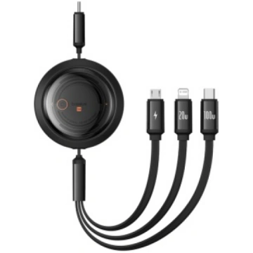 Kabelis USB-A/USB-C Baseus 110cm,100W, 3in1, melns