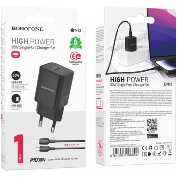 OEM Borofone Wall charger BN13 Safety GaN - Type C