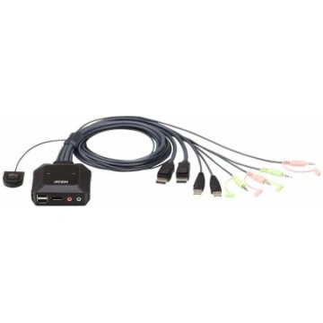 ATEN 2-Port USB DisPlayPort Cable KVM Switch