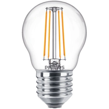 Spuldze Philips Filamenta LED, P45, 2700 °K, E27, 