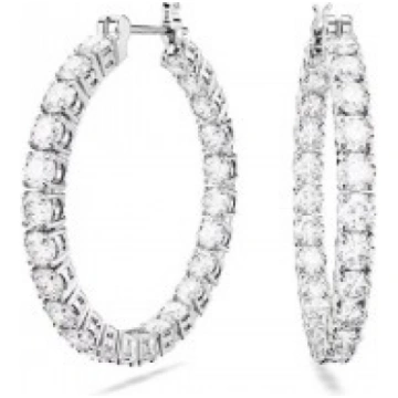 Orecchini a buco Swarovski Matrix Hoop rodio 56477