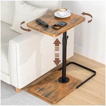 C Table Side Table Height Adjustable 360° Rotation
