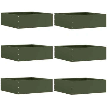 Zāliena apmale 6 pcs olīvu zaļš 40 x 40 x 13 cm tē