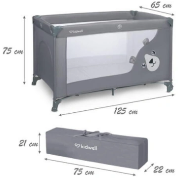 Saliekamā gulta BLISSY BASIC grey Kidwell