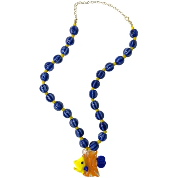 BLUE FISH NECKLACE ester & co