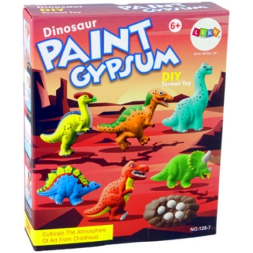 Ģipša figūru veidošanas komplekts Lean Toys Dinosa