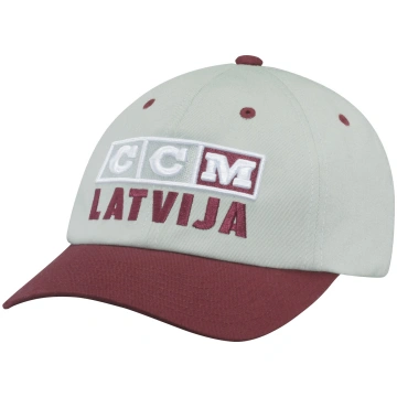 CCM S25 FLAG BASEBALL Latvia Senior GreyMaroon Naģ