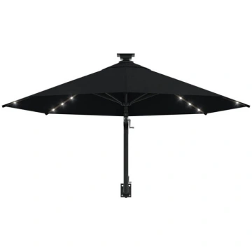 Saulessargs ar metāla kātu un LED vidaXL, 300 cm, 
