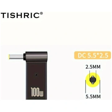 TISHRIC 100W Ātra Uzlāde USB-C līdz DC Adapteris H