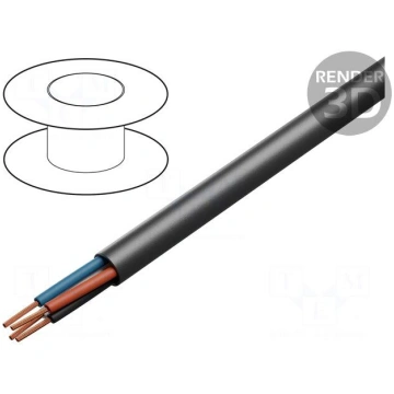 Wire: loudspeaker cable | 4x2.5mm2 | stranded | OF
