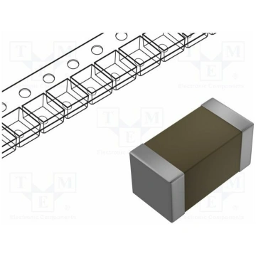 Capacitor: ceramic; MLCC; 1nF; 100VDC; X7R; ±10%;