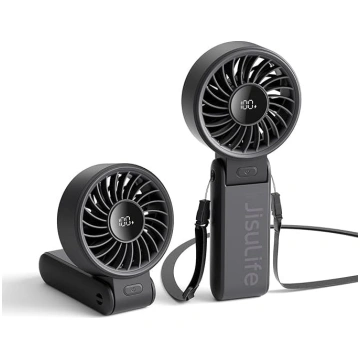 JISULIFE rokas ventilators 7, jaudīgs portatīvais