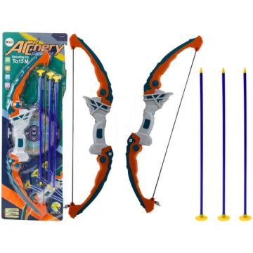 Shooting Bow Green and Orange Arrows with Suction 