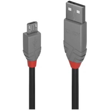 Lindy 5m USB 2.0 Type A to Micro-B Cable, Anthra L