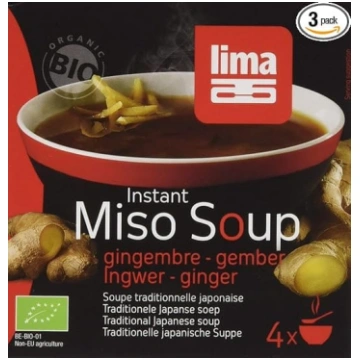LIMA Ātrpagatavojamā miso zupa ar ingveru, 3 x 60 
