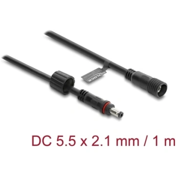 Delock DC Extension Cable 5.5 x 2.1 mm male to fem