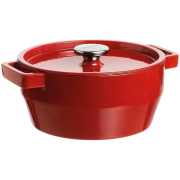 PYREX 6.8L cast iron pot, round, 28cm diameter, re