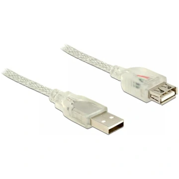 USB kabelis DeLOCK 83884 USB 2.0 3m Caurspīdīgs