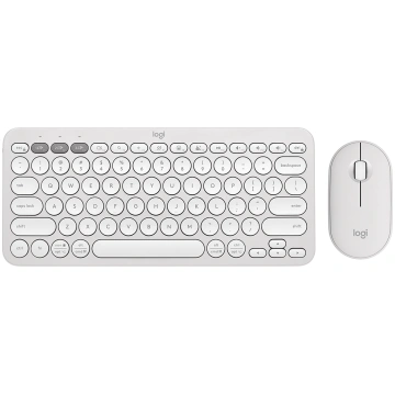 Logitech Pebble 2 Combo, US, balta - Bezvadu klavi