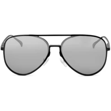 Melnas, polarizētas aviator stila saulesbrilles, s