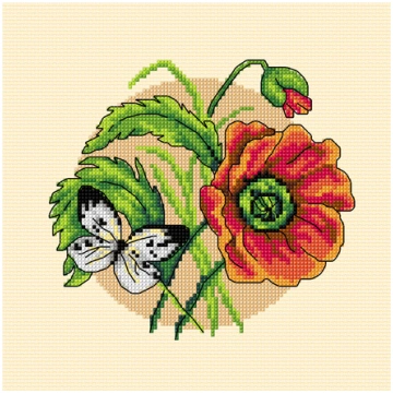 Izšūšanas komplekts Orchidea 20x20cm magone