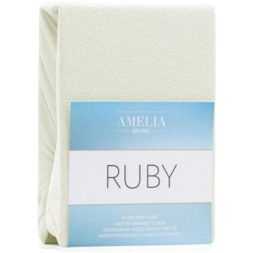Amelia frotē palags ar gumiju matracim Ruby, 120x2