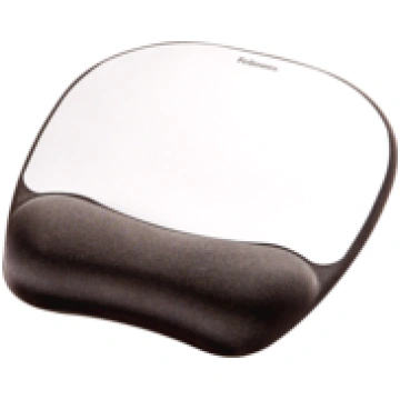 Fellowes Memory Foam Mousepad Wrist Rest Silver St