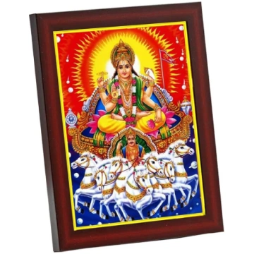 Zigzaga formas Surya Dev Ji ar 7 zirgiem – neliela