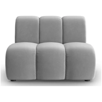 Moduļu dīvāns Micadoni Home Lupine Velvet, pelēka 